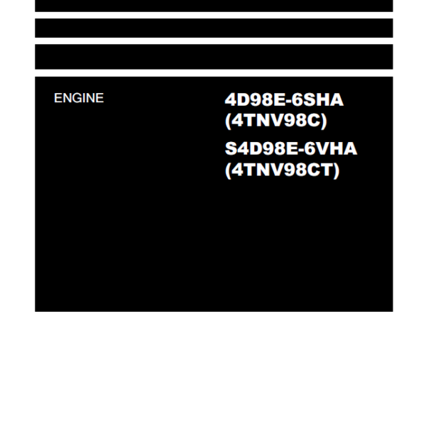 4D98E-6SHA(4TNV98C)S4D98E-6VHA(4TNV98CT) Engine Shop Manual