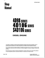 4D98 4D106 S4D106 SERIES Diesel Engine Shop Manual