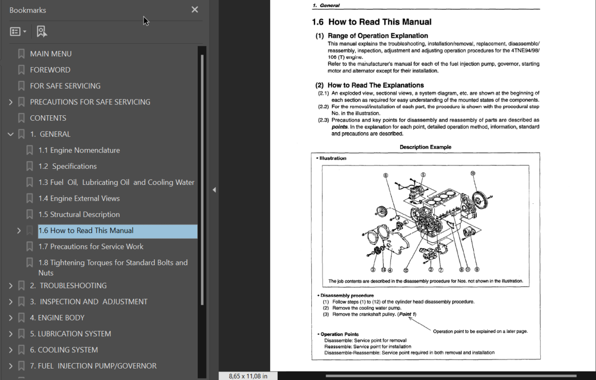 4D98 4D106 S4D106 SERIES Diesel Engine Shop Manual