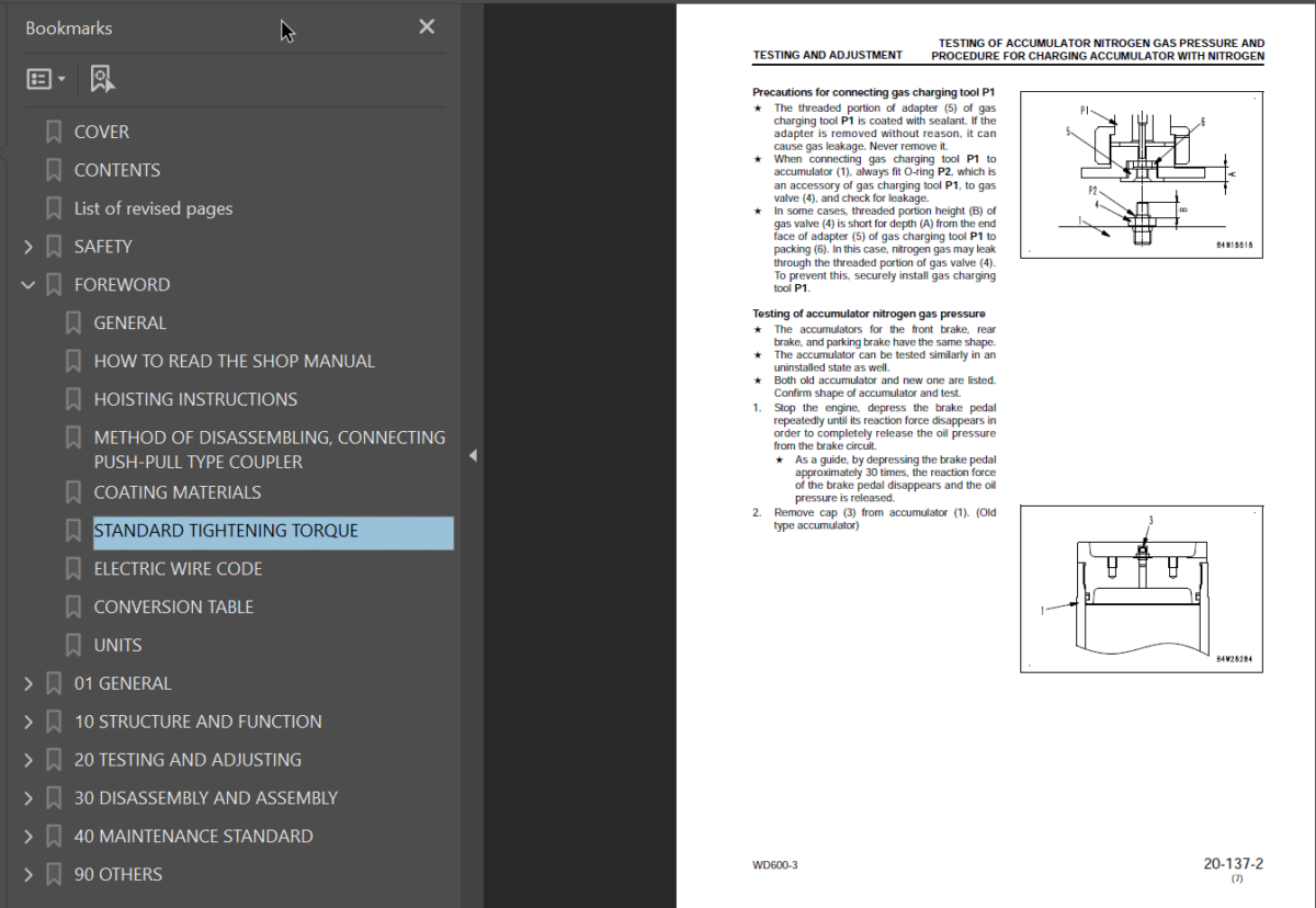 WD600-3 Shop Manual