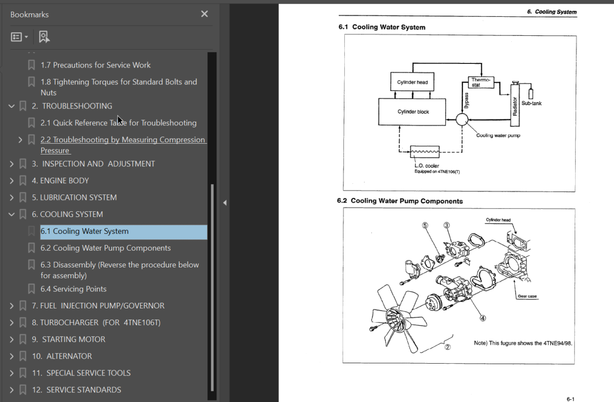 4D98 4D106 S4D106 SERIES Diesel Engine Shop Manual