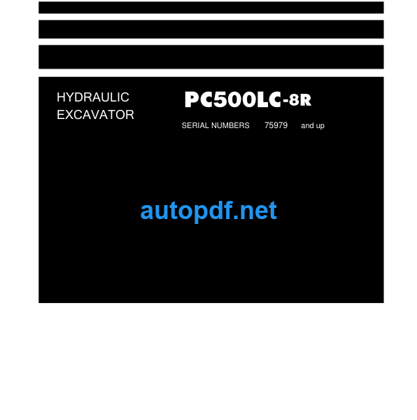 HYDRAULIC EXCAVATOR PC500LC-8R Shop Manual