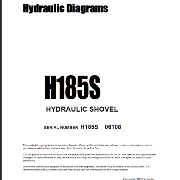 H185S (06108) Shop Manual