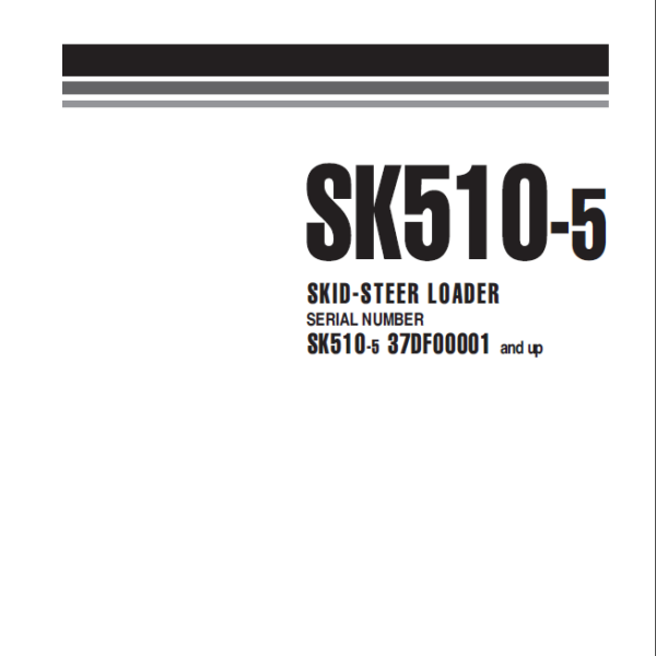 SK510-5 (37DF00001) Shop Manual