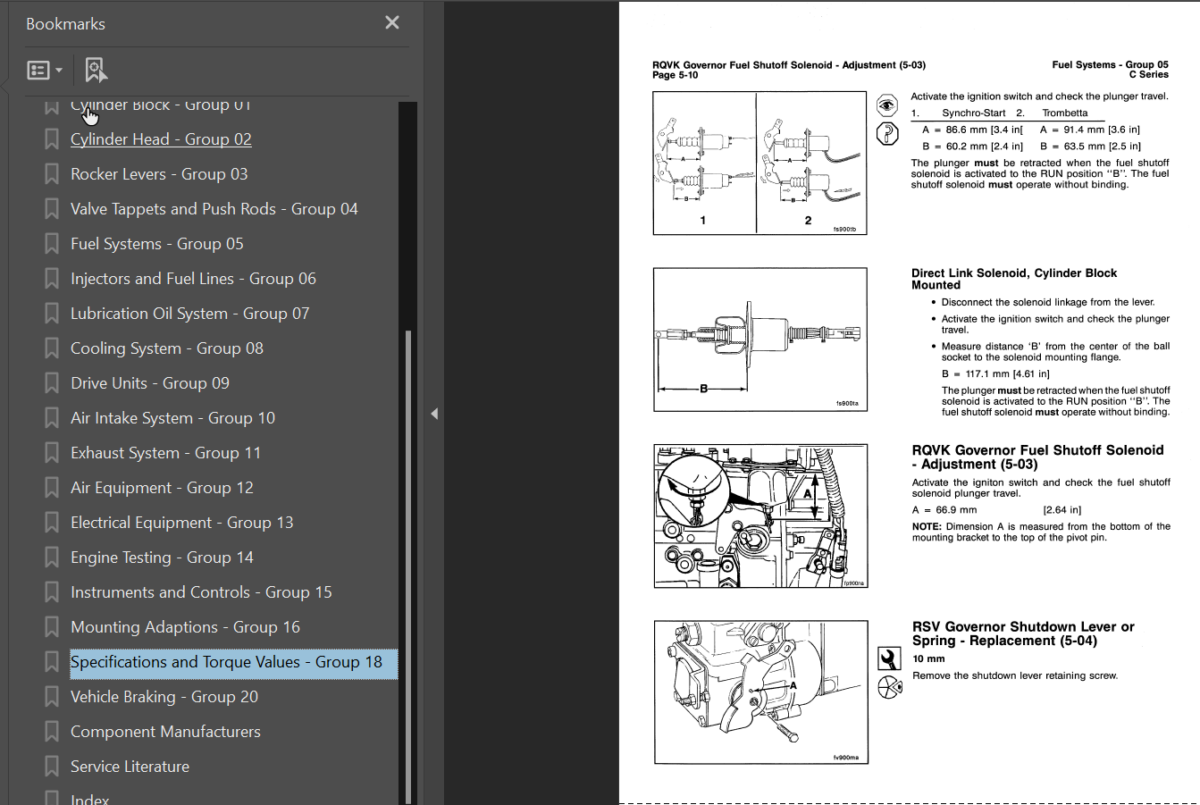 C SERIES ENGINES Shop Manual