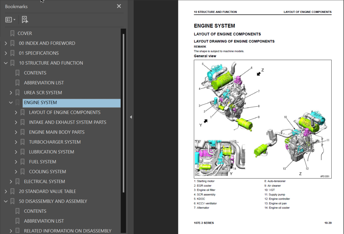 107E -3 SERIES Engine Shop Manual