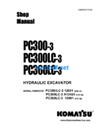 HYDRAULIC EXCAVATOR PC300-3 PC300LC-3 PC360LC-3 Shop Manual