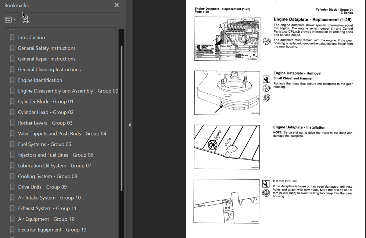 C SERIES ENGINES Shop Manual