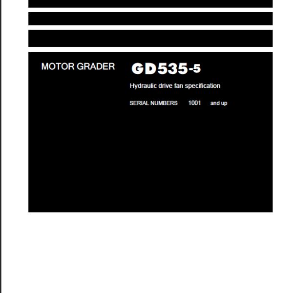 GD535-5 (SEN06650-07) Shop Manual