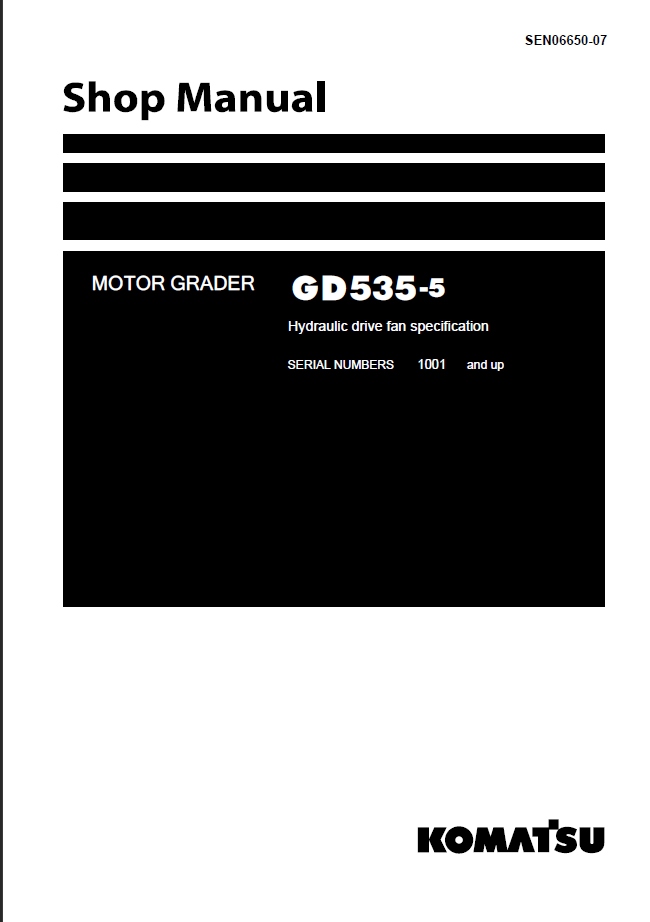 GD535-5 (SEN06650-07) Shop Manual