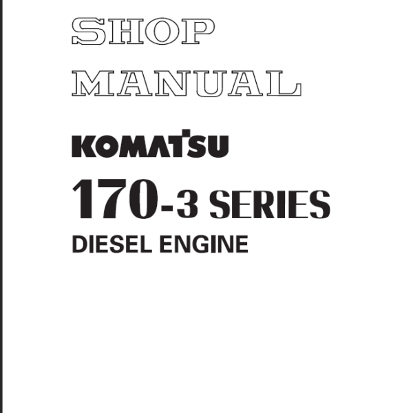 170-3 SERIES Diesel Engine Shop Manual