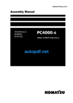 HYDRAULIC EXCAVATOR PC4000-6 Shop Manual