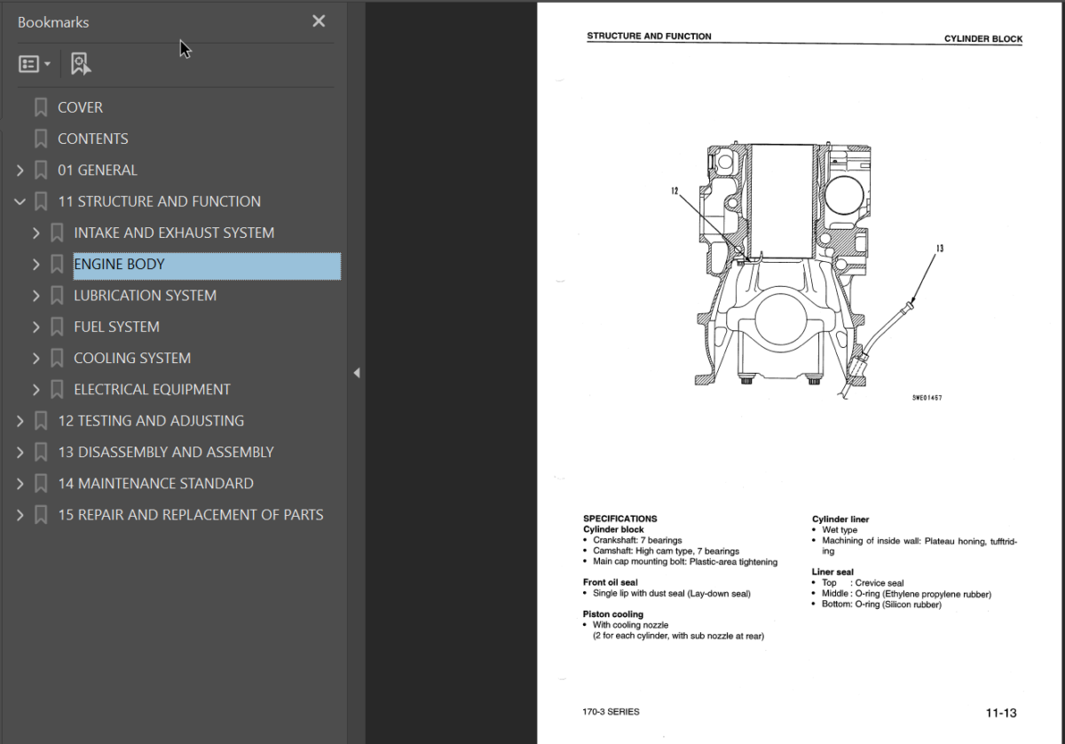 170-3 SERIES Diesel Engine Shop Manual