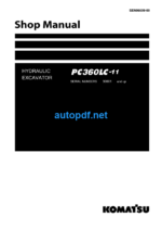 HYDRAULIC EXCAVATOR PC360LC-11 (SERIAL NUMBERS 90001 and up) (2) Shop Manual