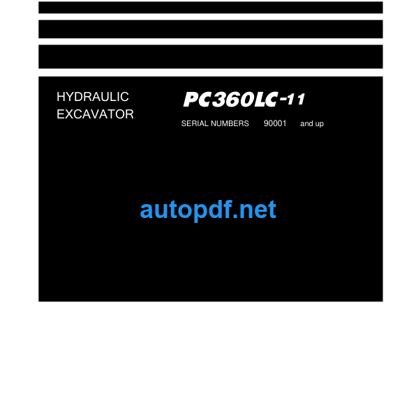 HYDRAULIC EXCAVATOR PC360LC-11 (SERIAL NUMBERS 90001 and up) (2) Shop Manual