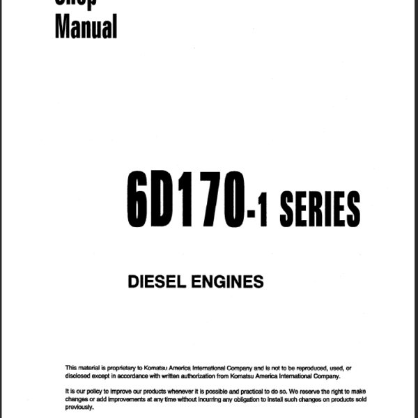 6D170-1 SERIES Diesel Engine Shop Manual