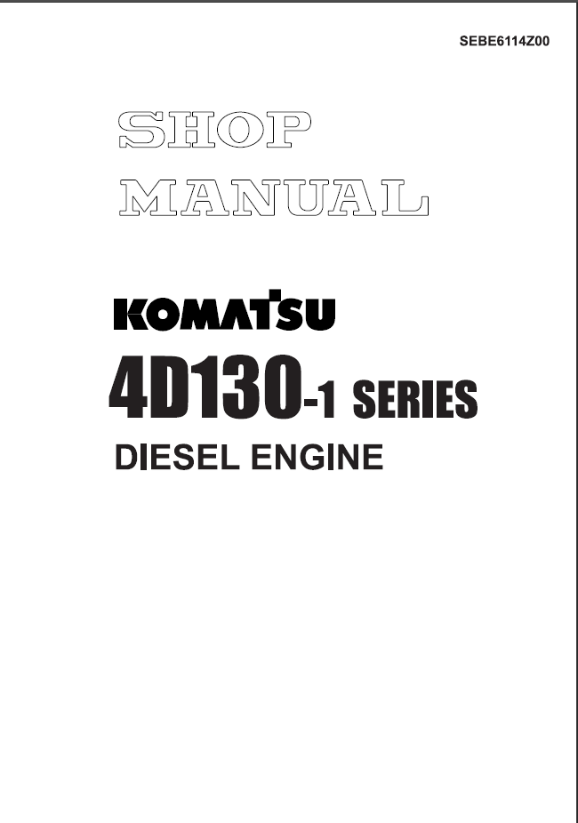 4D130-1 SERIES Diesel Engine Shop Manual