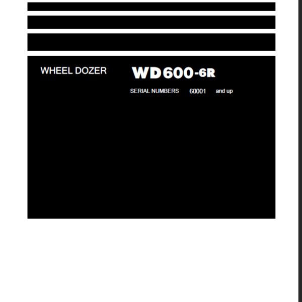 WD600-6R (GEN00143-03) Shop Manual