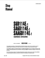 S6D114E-1 SA6D114E-1 SAA6D114E-1 Series Engine Shop Manual