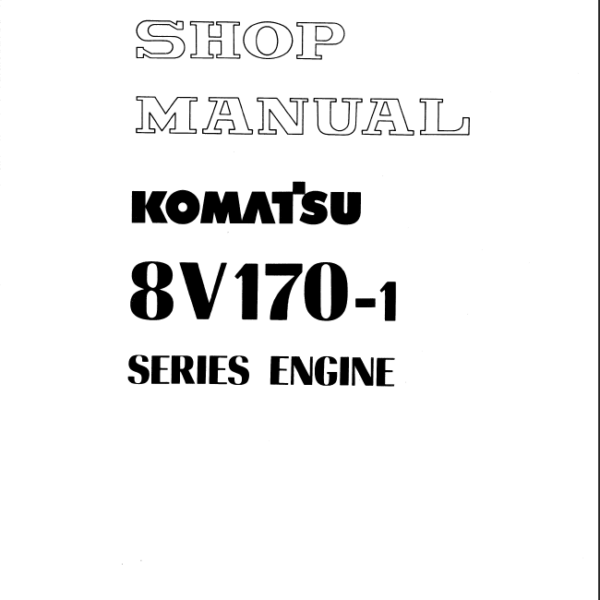 8V170-1 Series Engine (SEBE61700104) Shop Manual