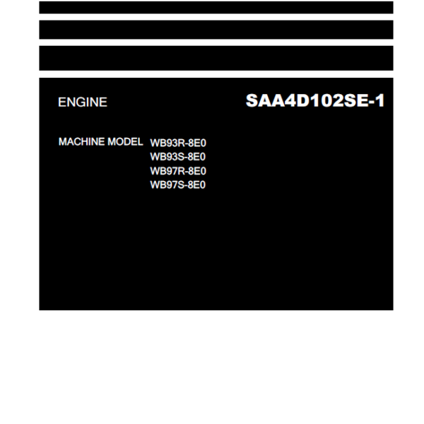 WB93R-8E0WB93S-8E0WB97R-8E0WB97S-8E0 Engine Shop Manual