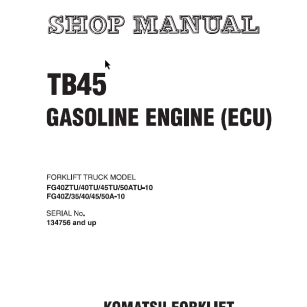 TB45 Gasoline Engine ECU Shop Manual