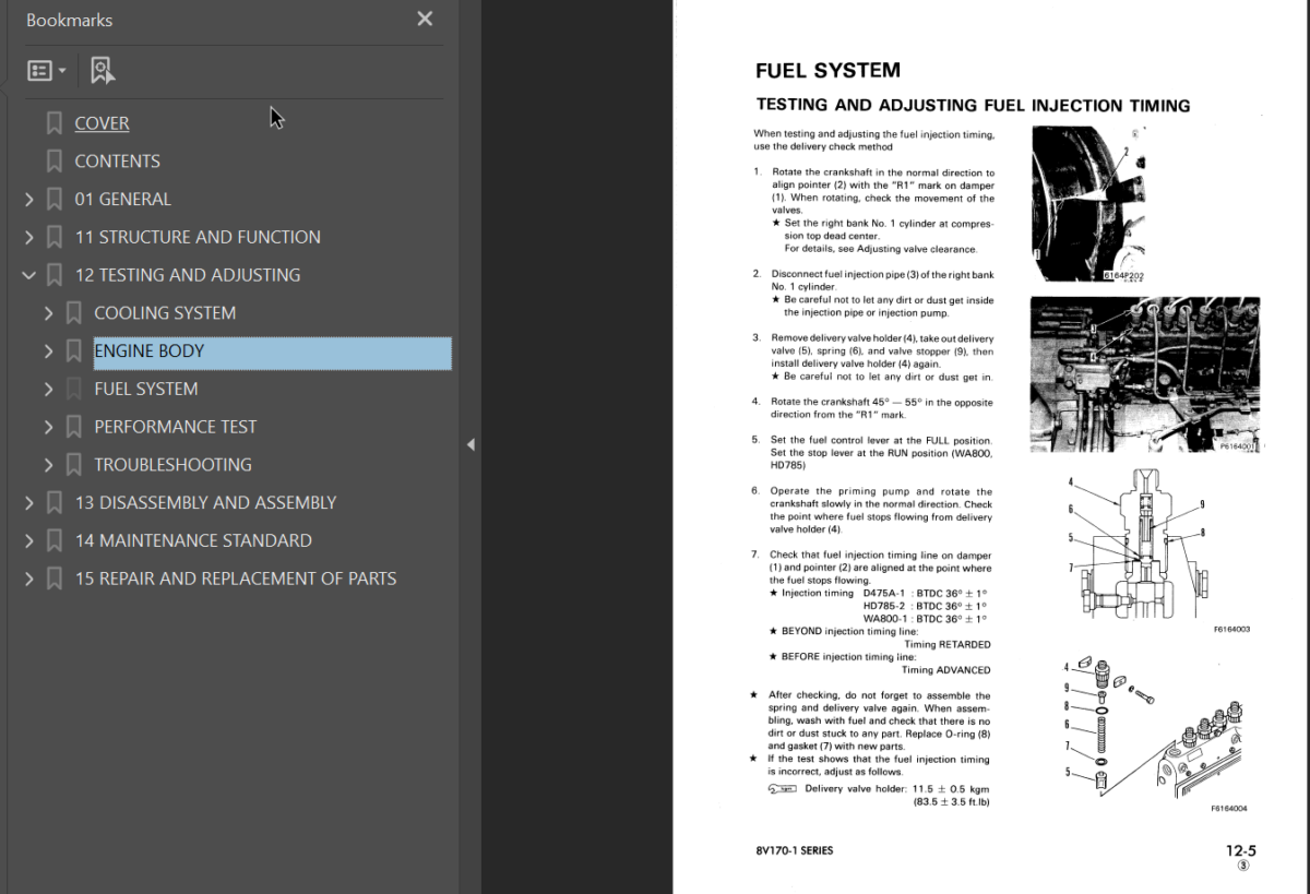 8V170-1 Series Engine (SEBE61700104) Shop Manual