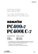 HYDRAULIC EXCAVATOR PC400-7 PC400LC-7 Shop Manual