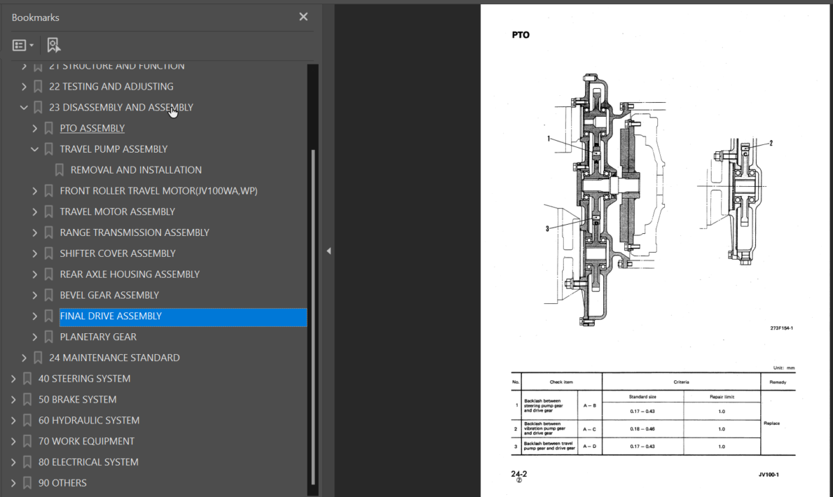 JV100A-1 JV100WA-1 JV100WP-1 Shop Manual