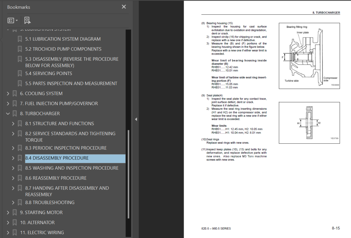 82E-98E SERIES Diesel Engine Shop Manual