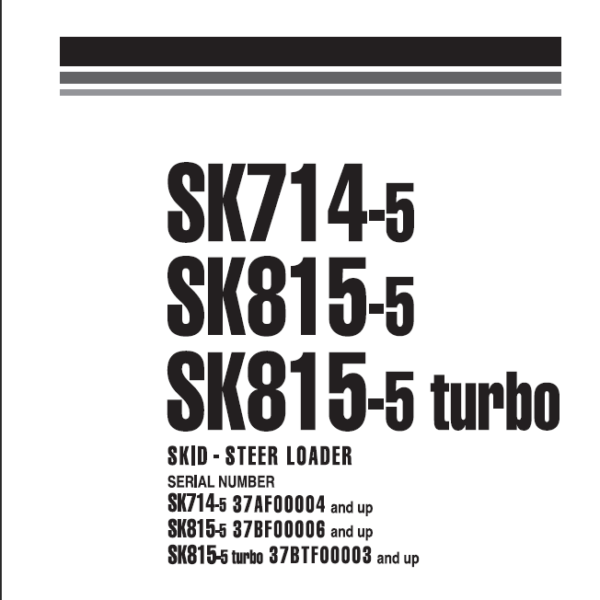 SK714-5 SK815-5 SK815-5 Shop Manual