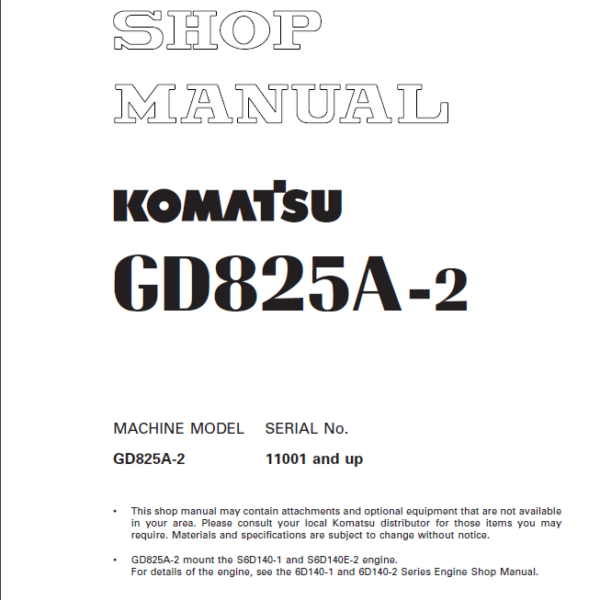 GD825A-2 Shop Manual