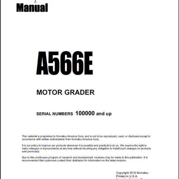 A566E Shop Manual