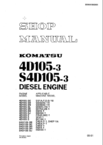 4D105-3 S4D105-3 Diesel Engine Shop Manual