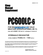 HYDRAULIC EXCAVATOR PC600LC-6 (11064 and up) Shop Manual