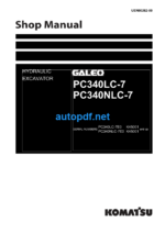 HYDRAULIC EXCAVATOR PC340LC-7 PC340NLC-7 GALEO Shop Manual