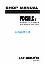 HYDRAULIC EXCAVATOR PC400 PC400LC-7 PC450 PC450LC-7 (50001 and up 20001 and up) (SEBM033012) Shop Manual