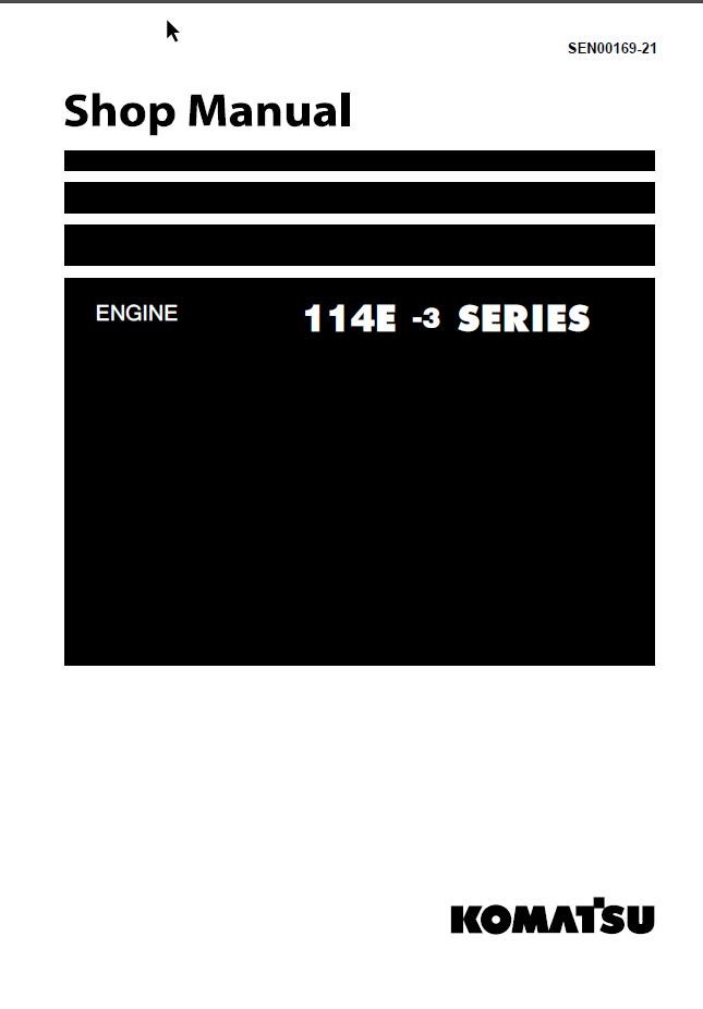 114E -3 SERIES Engine Shop Manual