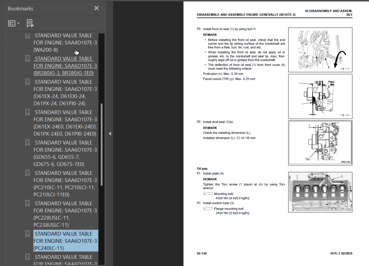 107E -3 SERIES Engine Shop Manual