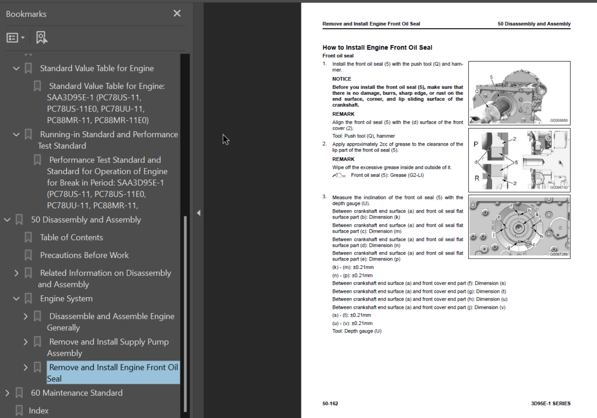 3D95E -1 SERIES Engine Shop Manual