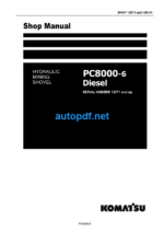 HYDRAULIC EXCAVATOR PC8000-6 Shop Manual