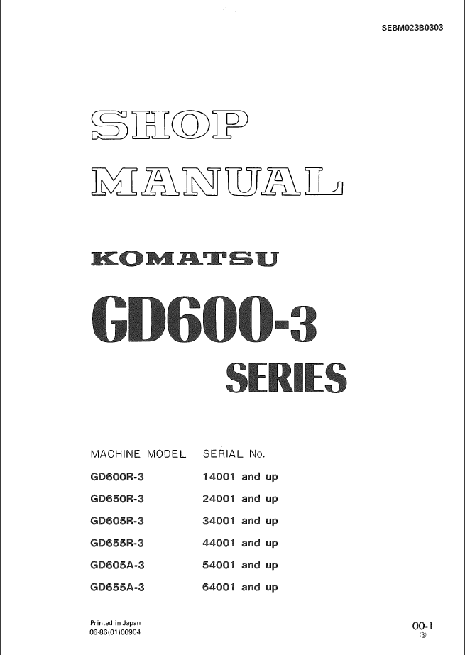 GD600-3 Shop Manual