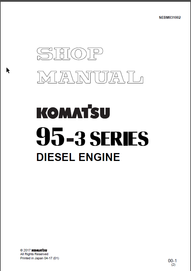 95-3 SERIES Diesel Engine Shop Manual