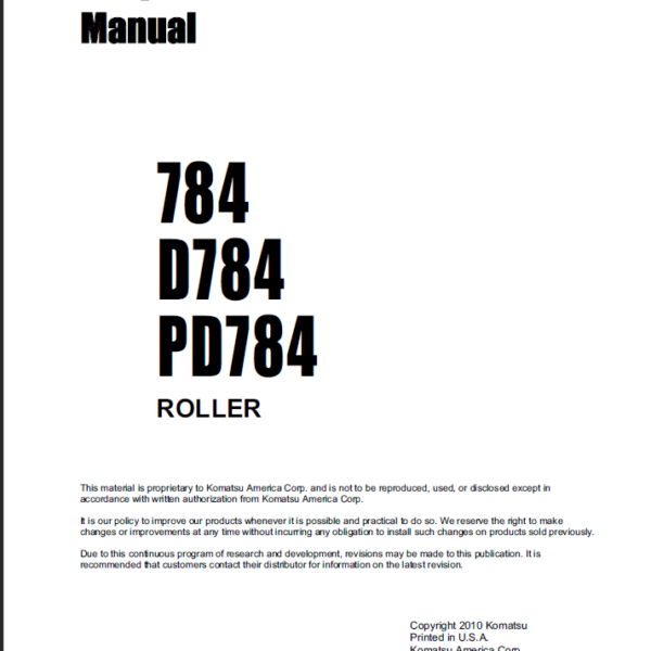 784 D784 PD784 Shop Manual