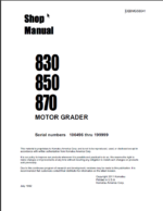 830 850 870 Shop Manual