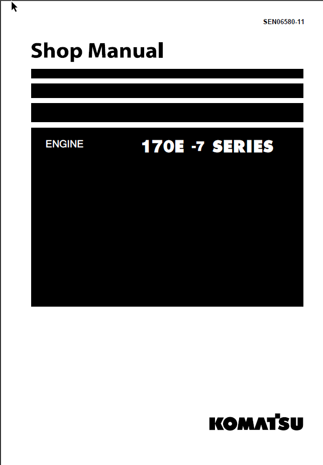 170E -7 SERIES Engine Shop Manual