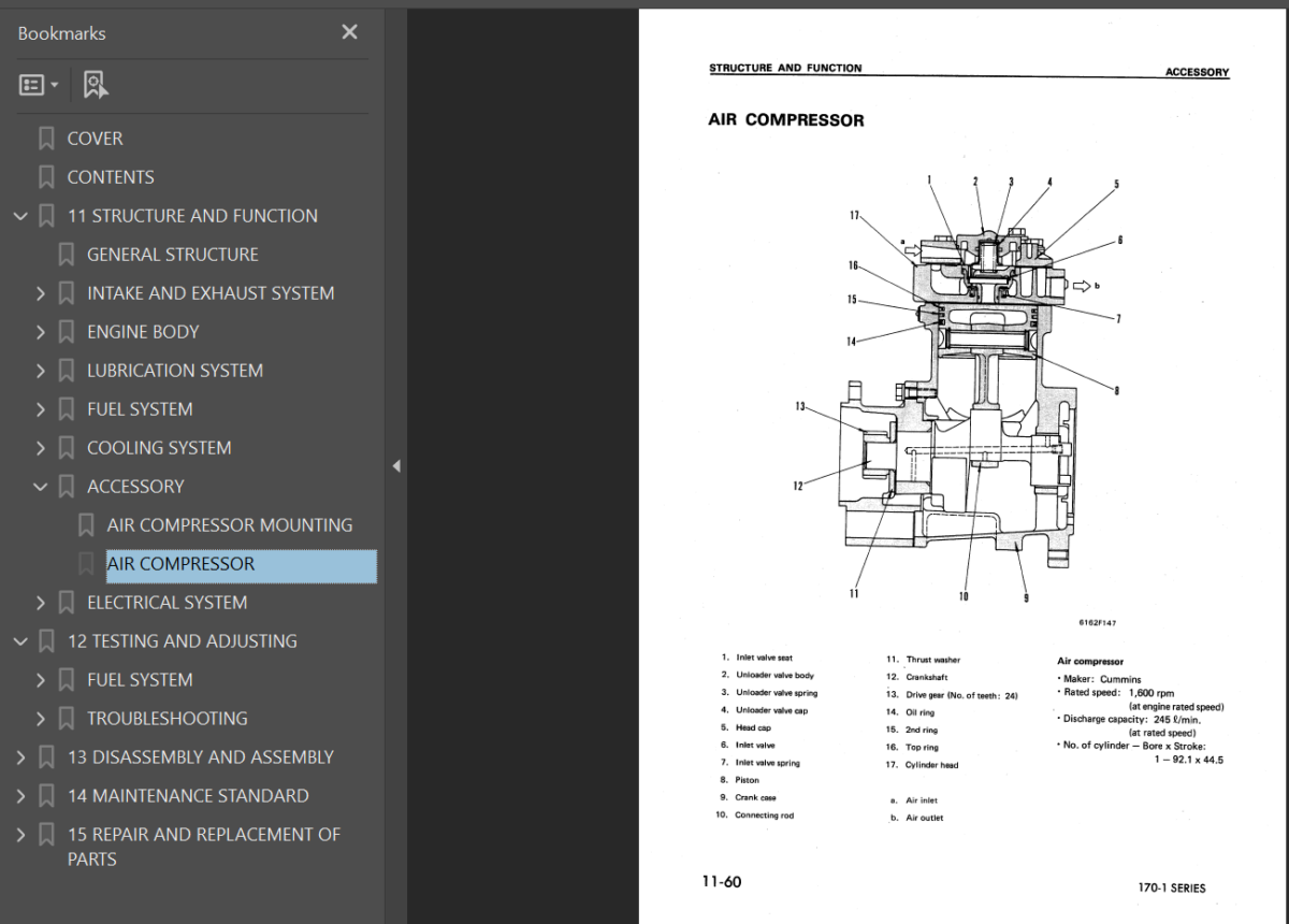 6D170-1 SERIES Diesel Engine Shop Manual