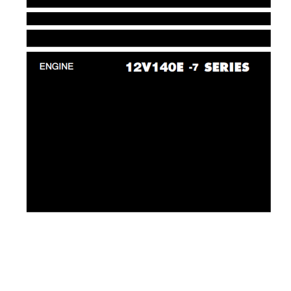 Komatsu 12V140E -7 SERIES Engine Shop Manual