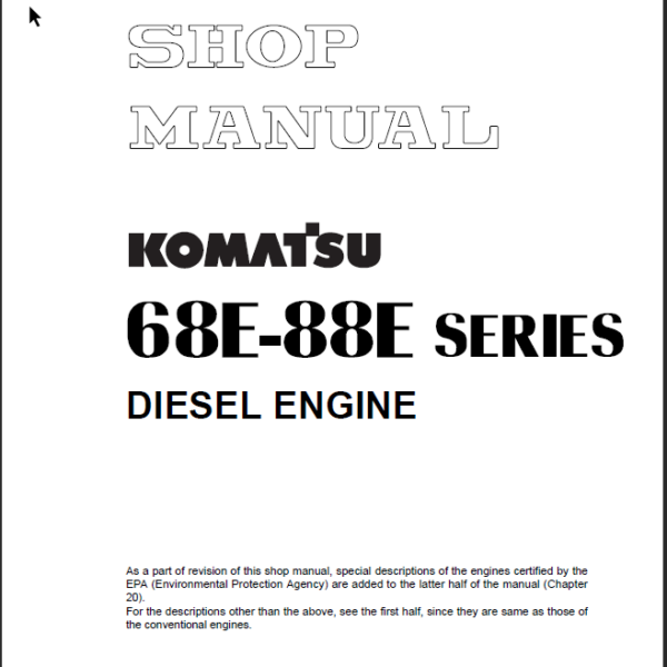 68E-88E SERIES Diesel Engine Shop Manual