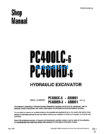 HYDRAULIC EXCAVATOR PC400LC-6 PC400HD-6 Shop Manual